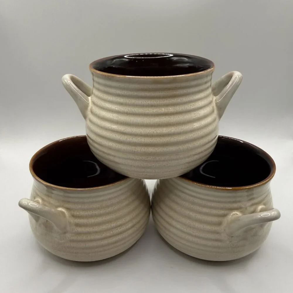 CRATE & BARREL Mini Stoneware Soup Chili Crocks